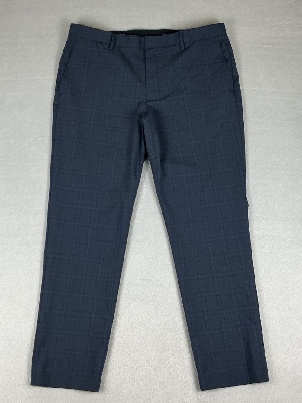 J. Crew Men's 36x30 Gray/Blue Plaid Dress Pants Thompson Tapered.